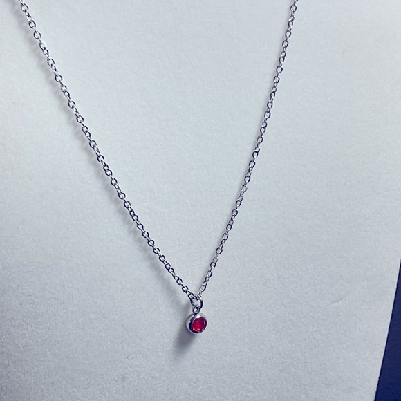 Jewelry - Genuine Crystal Birth Stone Pendant Necklace, GP 18” Chain.